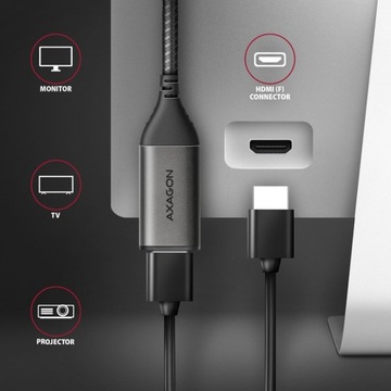 Кабель-переходник USB-C — HDMI 2.0 4K/60Гц 25см