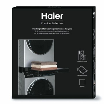Коннектор HAIER HASTKU10FB, черный, с выдвижной полкой