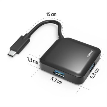 Концентратор USB-C 4xUSB-A 3.1 поколения 1 Hama