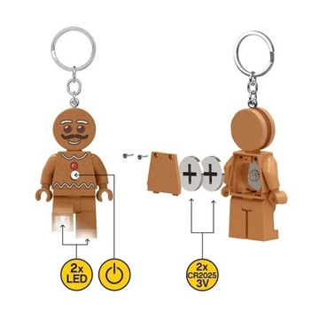 Брелок LEGO Classic Пряничный человечек LGL-KE182