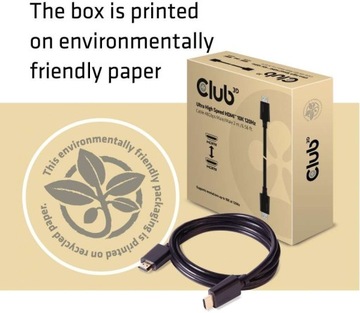 Сертифицированный кабель CLUB3D Ultra High Speed ​​HDMI 4K120Гц, 8K60Гц 48Гбит/с M/M 2 м