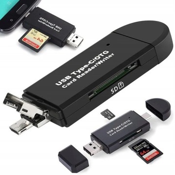 Устройство чтения карт SD Micro SD TF USB USB-C Micro USB 3 в 1