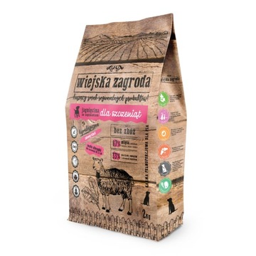 Wiejska Zagroda karma sucha dla szczeniąt JAGNIĘCINA SZPINAK Małe rasy 2kg