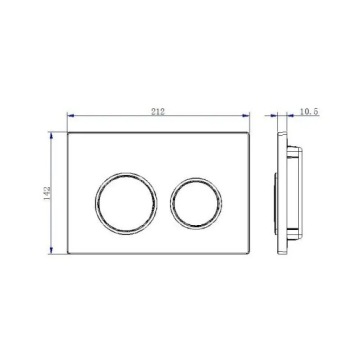 MEXEN FENIX 05 PRZYCISK DO STELAŻA WC CHROM MATOWY