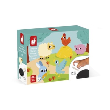 Креативный набор Stamps Farm - арт-игрушка, 18 м+, Janod