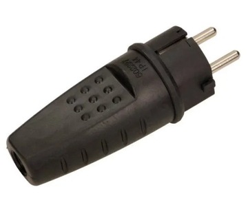 Wtyczka gumowa prosta z uziemieniem OR-AE-1315