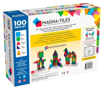 MAGNA-TILES Классические магнитные конструкторы, 100 элементов