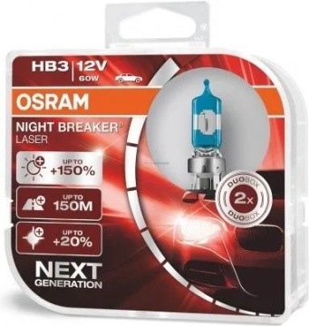 Лазерные лампы OSRAM HB3 Night Breaker +150% 2 шт.