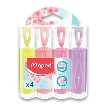 ZAKREŚLACZE FLUO PEPS PASTEL MIX 4SZT Maped