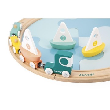 Деревянный поезд Janod Bolid с гусеницами