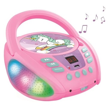 Lexibook Unicorn Boombox CD-плеер AUX Bluetooth