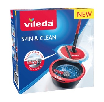 Zestaw sprzątający Wiadro i mop obrotowy Vileda Spin & Clean