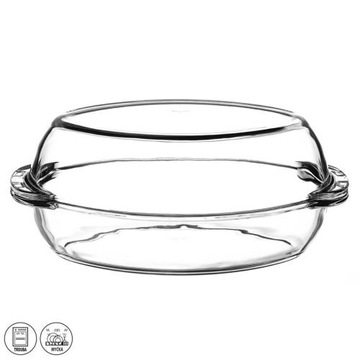 Устойчивый сосуд для выпечки с овальным покровом 2250 мл Borcam Pasabahce