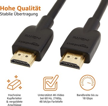 3 X AmazonBasics kabel HDMI 3 m Typu A (Standard)