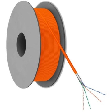 Витая пара CAT5e F/UTP AWG 26/7 Goobay оранжевый 100м