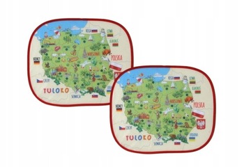 Карта Польши с солнцезащитным козырьком для автомобиля путешественника для детей