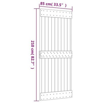 VidaXL 154432 двери деревянные 85x210 см сосна