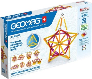 Klocki magnetyczne Geomag Classic Recycled 93 szt.