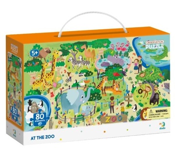 Puzzle Dodo Toys Observation 80 elementów Puzzle obserwacyjne 80 W zoo