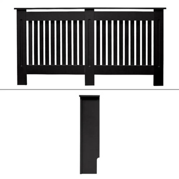 Крышка радиатора в стиле кантри, черная, 152x19x82