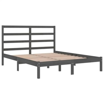 VidaXL Каркас кровати, серый, массив сосны, 160