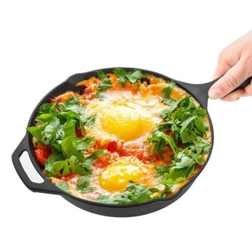 ТРАДИЦИОННАЯ ЧУГУННАЯ СКОВОРОДА, КРУГЛАЯ ЧУГУННАЯ ПЛИТА 25 СМ