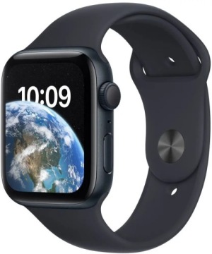 SMARTWATCH APPLE WATCH SE (2-го поколения), 2022 г., 44 ММ, GPS, ЧЕРНЫЙ + РЕМЕНЬ