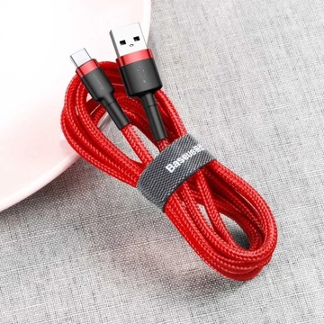 КАБЕЛЬ БЫСТРОЙ ЗАРЯДКИ BASEUS USB-C 3.0 2A 2M КРАСНЫЙ