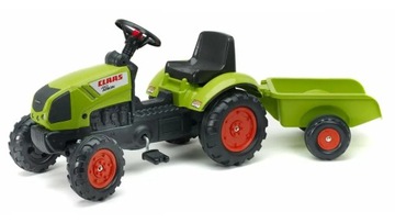 Трактор FALK Green Claas с педалями и прицепом + БОЛЬШОЙ звуковой сигнал для автомобиля 2 года+