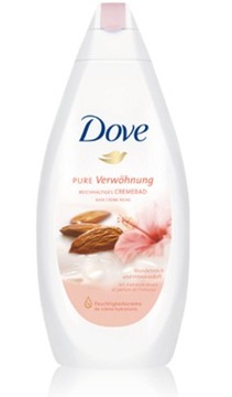 Гель для душа DOVE сливочный 750мл миндальное молоко + гибискус