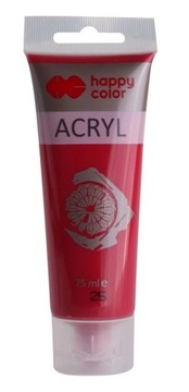 FARBA AKRYLOWA 75ML CIEMNORÓŻOWA NR 25 HAPPY COLOR