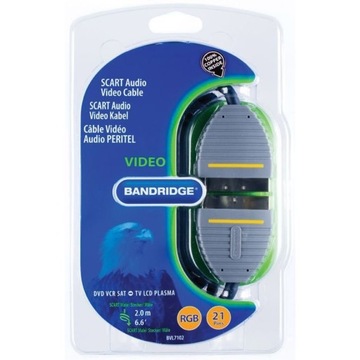 Kabel SCART SCART męski - SCART męski 2,00 m Niebieski