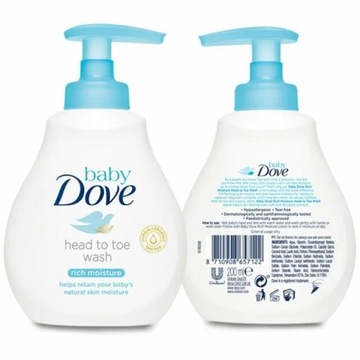 DOVE BABY RICH MOISTURE ГЕЛЬ ДЛЯ ТЕЛА И ВОЛОС 400мл