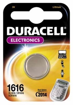 ЛИТИЕВАЯ БАТАРЕЙКА DURACELL CR 1616 3V
