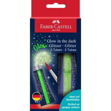 Блискітки В Гелю Що світиться в темряві 12 мл 2 шт. У Блістері Faber-Castell