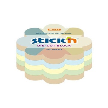 БЛОКНОТ «ЦВЕТОК», 67Х67ММ, СМЕШИВАНИЕ 5 ЦВЕТОВ. ПАСТЕЛЬ+ПЕРЕРАБОТКА