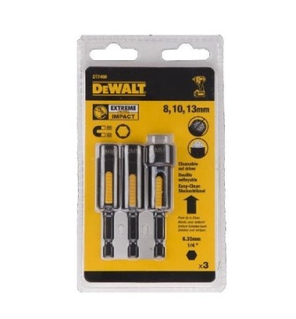 DEWALT DT7460 ZESTAW NASADEK UDAROWYCH 8/10/13mm