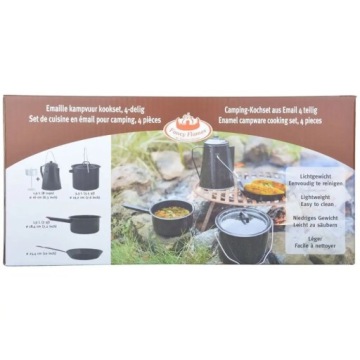 Посуда Esschert Design Camping, 4 предмета, черный, FF215