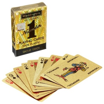 WADDINGTONS NO.1 GOLD DECK ZŁOTA TALIA 54 KARTY