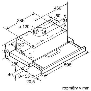 BOSCH DFT63AC50 телескопическая вытяжка 60 см
