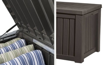 Keter ROCKWOOD BOX 570л Коричневый террасный ящик