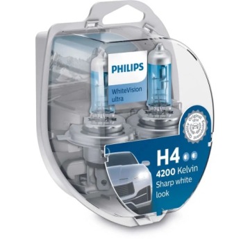 Лампы Philips H4 WhiteVision Ultra 4200K + W5W