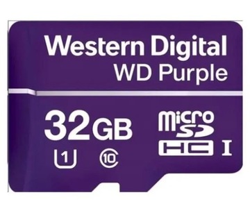 Карта памяти WD Purple microSDXC WDD032G1P0C (32 ГБ; класс 10, класс U1)
