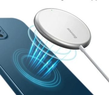 Беспроводное индуктивное зарядное устройство Baseus Simple Mini - Magsafe 15 Вт (белое)