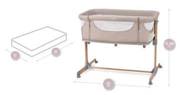MoMi SMART BED 4в1 бежевая кровать
