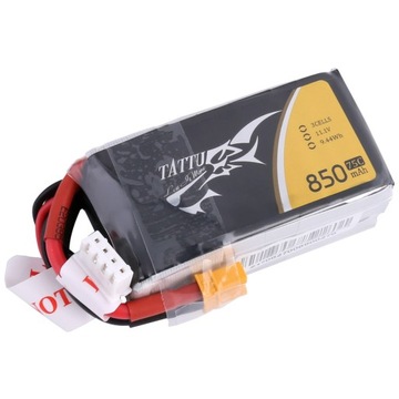 АККУМУЛЯТОР TATTU ЛИТИЙ-ПОЛИМЕРНЫЙ АККУМУЛЯТОР LIPO 850 МАЧ 11,1 В 75C XT30