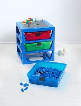 Полка LEGO с ящиками Синий 40950002