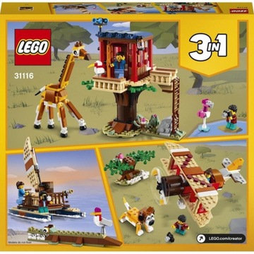 LEGO Creator 3in1 31116 Домик на дереве «Сафари»