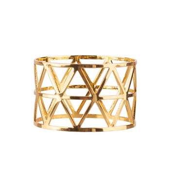 Золотые треугольные кольца для салфеток, набор из 2 штук.