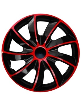 4x 14-дюймовые колпаки NRM QUAD ЧЕРНЫЙ КРАСНЫЙ ТЮНИНГ